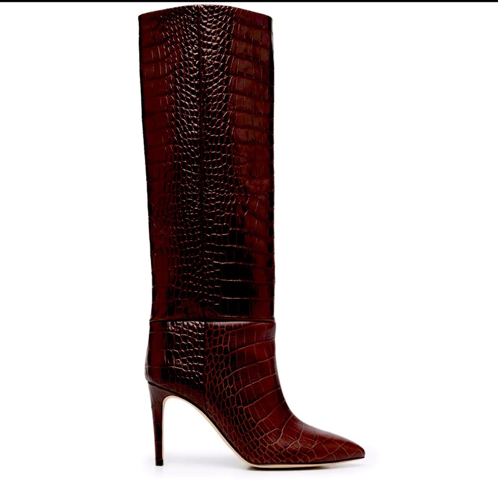 Paris Texas Boots Brown Chocolate Croc 9